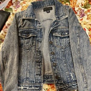 Tinseltown Distressed Jean Jacket